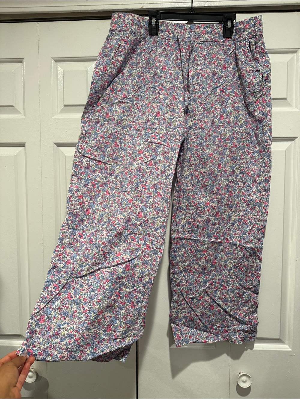 GAP Floral Wide-Leg Pajama Pants - Pink & Blue